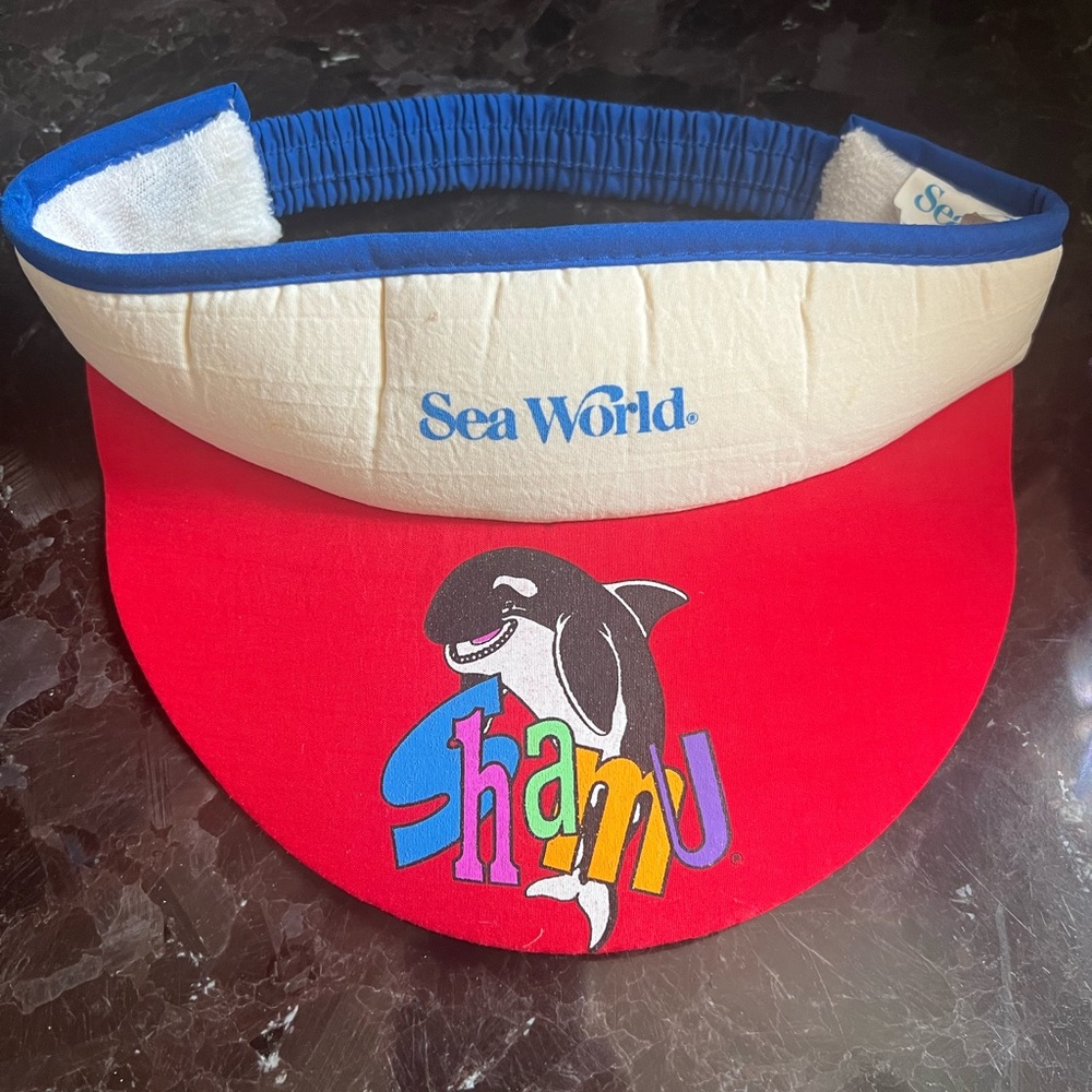 Rare 1980’s kids Sea World Visor Hat